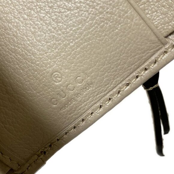 Authentic GUCCI Diana Leather Bamboo Trifold Wallet br599-121225 - Picture 6 of 7